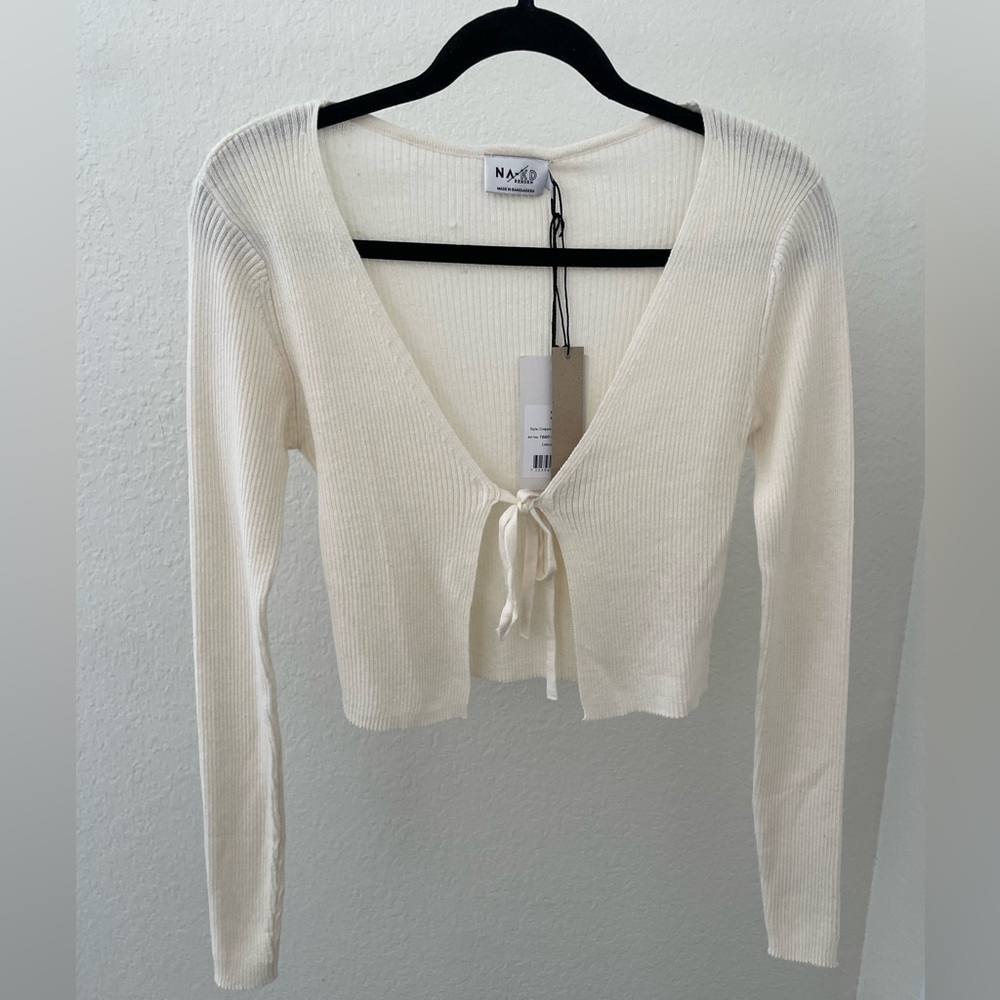 Women's NA-KD knitted cropped cardigan